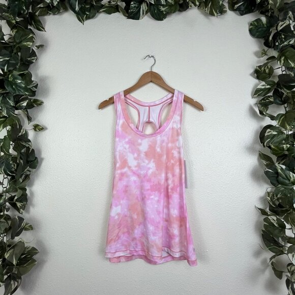 Athleta Athletic Nitro Printed Tank Top Tie Dye Pink NWT Women’s Size M - Picture 1 of 7